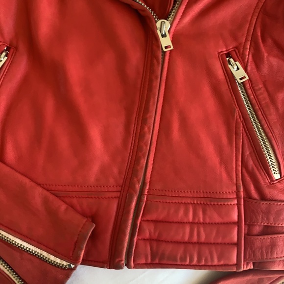 IRO Leather Jacket - Vintage Red - Picture 4 of 9